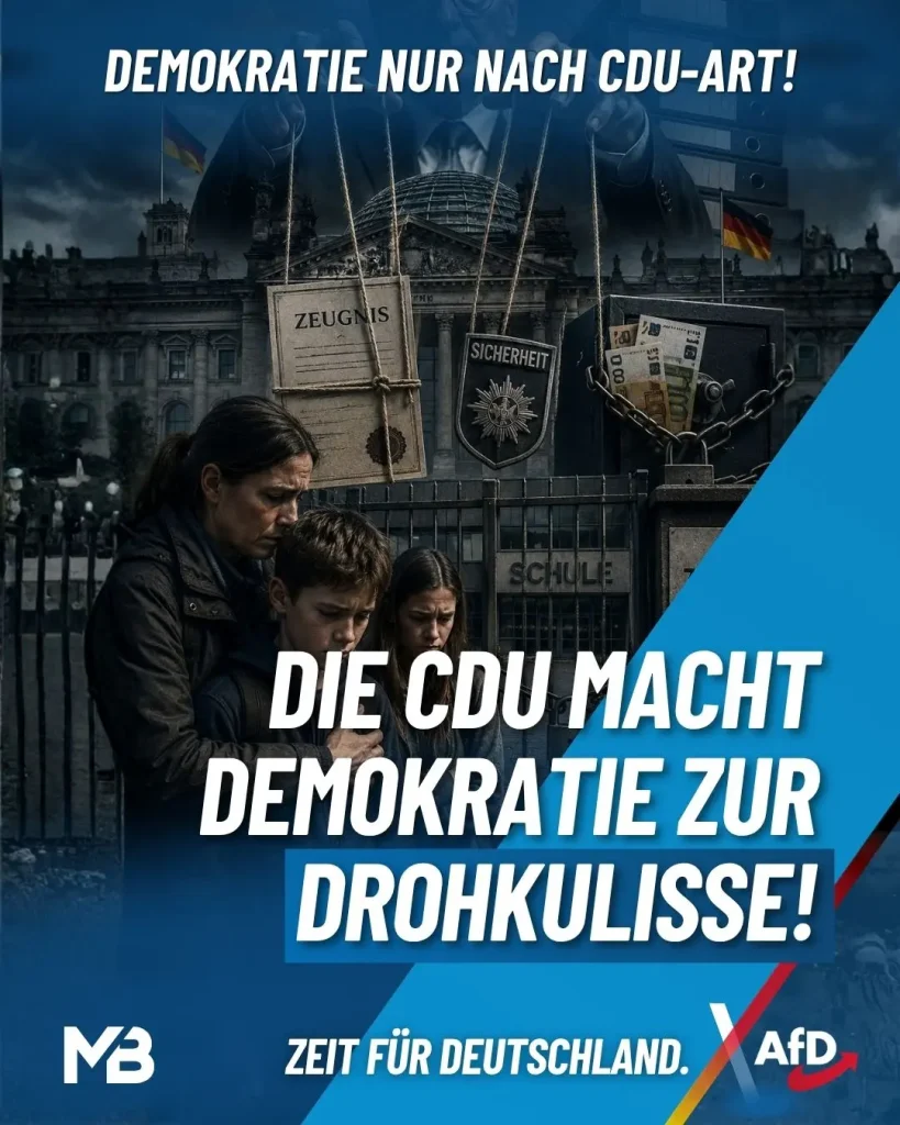 Die Drohkulisse der etablierten Parteien gegen AfD-Wähler!