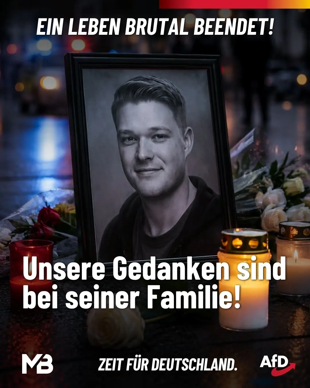 Trauer um den getöteten Studenten Marius Dick